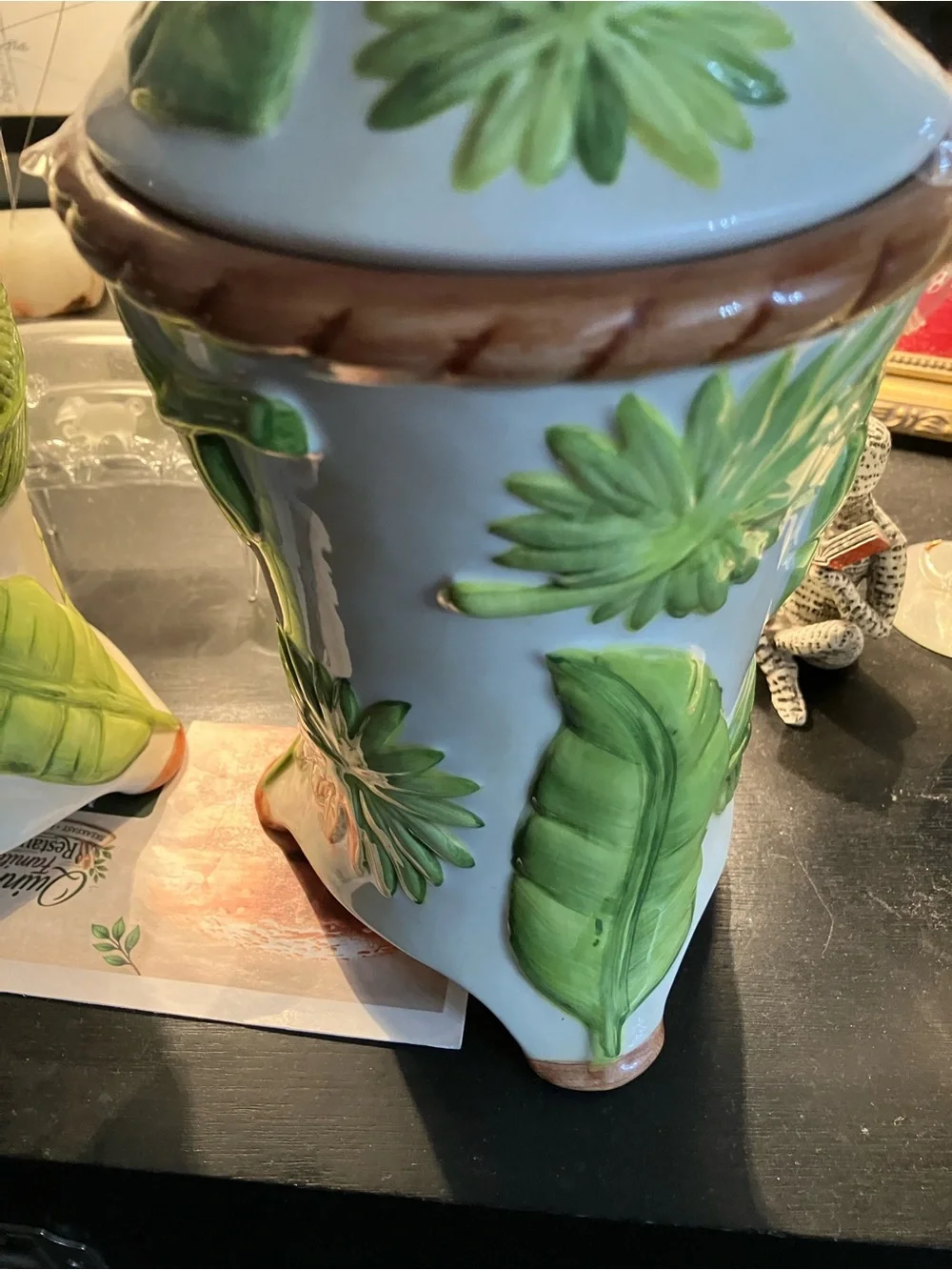Vintage American Atelier Monkey Pattern Canisters